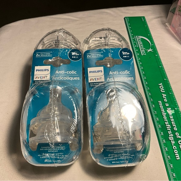 Phillips Avent Anti-Colic Flow Baby Bottle Nipple 1m+ Brand New 2 Packs=8 Avent - Picture 8 of 16